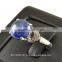 10 MM Blue Star Sapphire Ring Lab-Created Sterling Silver 92.5 Size 7.5