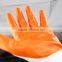 factory wholesales yellow nylon orange Nitrile coated Glove