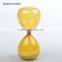 fabulous popular transparent/decorative glass sand clock for supermarket /centrepiece