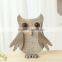 Timber handmade animal shape wood craft owl for table decor