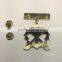 Gold plated badge laple pins for honor
