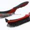 Soft Grip Wire Brush with Scraper