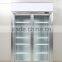 Supermarket Two-Doors Upright Fridge for Bottle Drinks with LED light