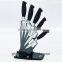 BH17-1 Acrylic block stainless steel 6pcs kitchen knife set