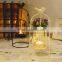 2015 New Design Retro Portal Bird Cage Decorative Metal Candle Holder With Leaves And Flowers