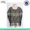 Women winter season thick fringe bottom sweater