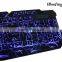 USB Wired Raised computer keyboard with cool crack backlit