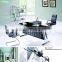 Office furniture office table tempered glass office table desk executive desk with stainless steel base