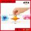 Promotional beautiful flower design wooden spinning top
