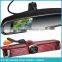 3.5 inch rearview mirror lcd monitor with back-up camera compass temperature