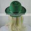 Green cowboy hat setting cap with green ribbon
