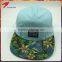 Customize cotton twill flat brim 5 panel snapback cap
