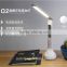 Eye Protection Desk Lamp 3 Level Brightness Touch-Sensitive Control Dimmer Table Lamp with Calendar, Temperature Alarm Clock Fun