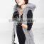 2015 Korean long style winter real white rabbit fur vest for women