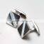 Elegant shiny textured titanium & stainless steel cufflinks gem jewelry