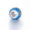 D170 hot sterling silver sky blue charm,women DIY green crystal beads
