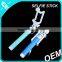 2015 colorful foldable cable wired monopod universal selfie stick locust with cable