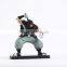 customized plastic ninja figures with base/custom japanese anime cartoon plastic figures/OEM high quality plastic figure factory