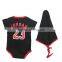 Summer Style Newborn/Infant/Toddler Short Sleeve Bodysuits+Hat Black/White/Red Baby Boy Jordan Para 0-24M Roupa
