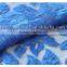 Applique blue rose embroidery tulle lace fabric chemical mesh guipure dress fabric