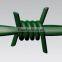 PVC finish metal Barbed wire 1.6mm wire 300m length roll with handle green barbed wire
