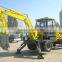 6800KG, 0.4CBM 5000wz mini wheel backhoe loader , small backhoe loader for sale 2015 good performence!
