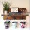 Wooden Wall Hanging Shelf With Hooks
