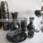 black and silver large glass vase for hotel home decoration