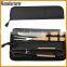 high quality BBQ tools Carrying Case new Steel Barbecue Tool Set with Solid Hard Wood Handles