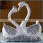 gold resin swan couple decoration, resin statues