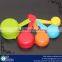 CK-S043 5Pcs Rainbow Plastic Measuring Spoons Cups Tools Set For Baking Cooking Plastic measuring spoon set / measuring cup