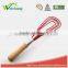 WCJ003 New design Egg whisk Silicone Wire Whisk, Egg Frother, Milk & Egg Beater Blender wood handle