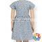 2017 Fancy Baby Girl Party Dress Children Frocks Designs Cotton Pinstripe Short Sleeve Children Girl Dress
