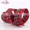 Wholesale red decorative festive celebrate it burlap christmas ribbon