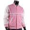 Cheap custom pink varsity jackets, wholesale satin baseball jackets, hooded jackets made in China
