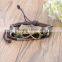 New Style Punk Unisex Women Men Wristband Metal Studded Leather Bracelet Cool