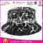 Black Cotton Woven Labels Chain Bucket Hat for Men