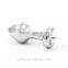 9.9*3.8 CM Aluminum Anal Sex Toy Butt Plug Anal Plug Larger Size With Diamonds Tiendas de Juguetes Sexuales