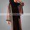 2017 Top Popular Islamic Long Brown Nude Kimono Ladies Open Front Kimono Abaya Lace Muslim Long Cardigan
