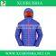 waterproof and soft shell down jacket for woman in blue color