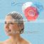 disposable plastic clear white shower cap / bathing cap