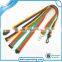 Blank Flat polyester Neck Lanyards / Straps / Strings with Bulldog Badge Clip Attachment for Office ID Name Tags and Badge