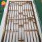 Foshan factory Home decoration gold finish stainless steel room divider laser cut decorative metal screens