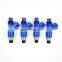 4x Dark Blue 565cc Fuel Injectors 16611-AA720 Fit For Subaru WRX / STI