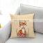 Cute Animal printed velvet cushion cover throw pillow case