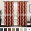 230GSM Mecca Orange Woven design linen thermal insulated blackout curtain