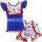Cheap Summer Boutique Clothes Ruffle Stripe Short Little Kids Girls Clothes