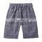 Summer Boys' suit children's Plaid short sleeve children clothing two piece bow set boy set