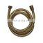 gaobao double lock stainless steel chromed flexible shower hose with ACS CE watermark WRAS certificate