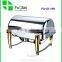 Hotel Cookware Stainless Steel Induction Chafing Dish Round Buffet Servers